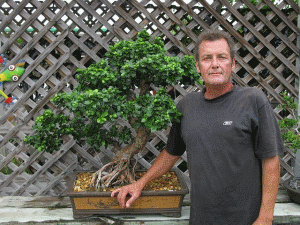 Bonsai tree artist, Dennis Clark