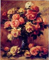Garden Roses painting