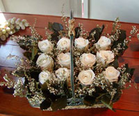 Preserved White Roses