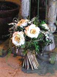 Standing floral bouquet with siilk and dried flowers