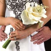 Wedding bridal bouquet with white callas