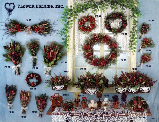 Brochure for wholesale dried flower designs