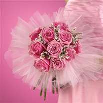 Wedding bridal bouquet lush pink