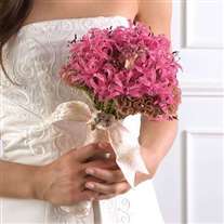 wedding bridal bouquet pink tones