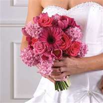 Wedding pink bridal bouquet